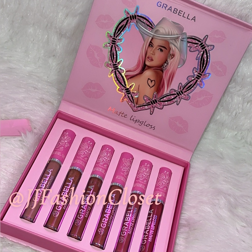 GRABELLA Karol G Lip Gloss Collection - Vibrant Pink and Rich Brown
